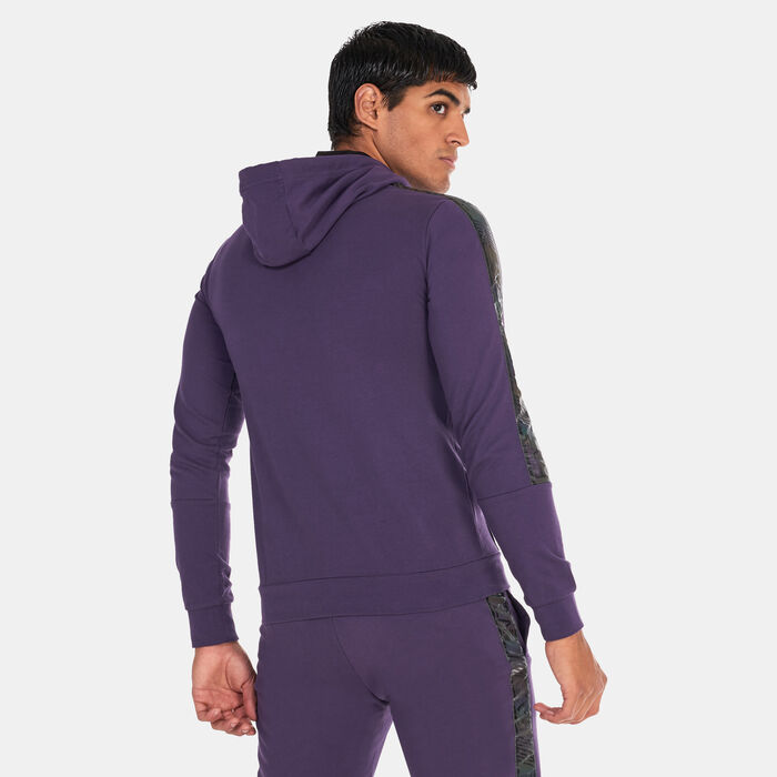 EA7 Emporio Armani Men's Train Logo Series Tape Hoodie Purple EA7 Emporio Armani Men's Train Logo Series Tape Hoodie Purple image number 1