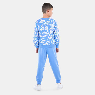 Nike Kids' Sportswear Club Allover Print Set Blue