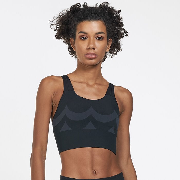 adidas Women's Marimekko Long-Line Sports Bra Black image number 0