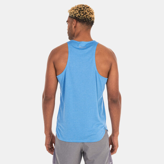 New Balance Men's Graphic Impact Run Tank Top Blue New Balance Men's Graphic Impact Run Tank Top Blue image number 1