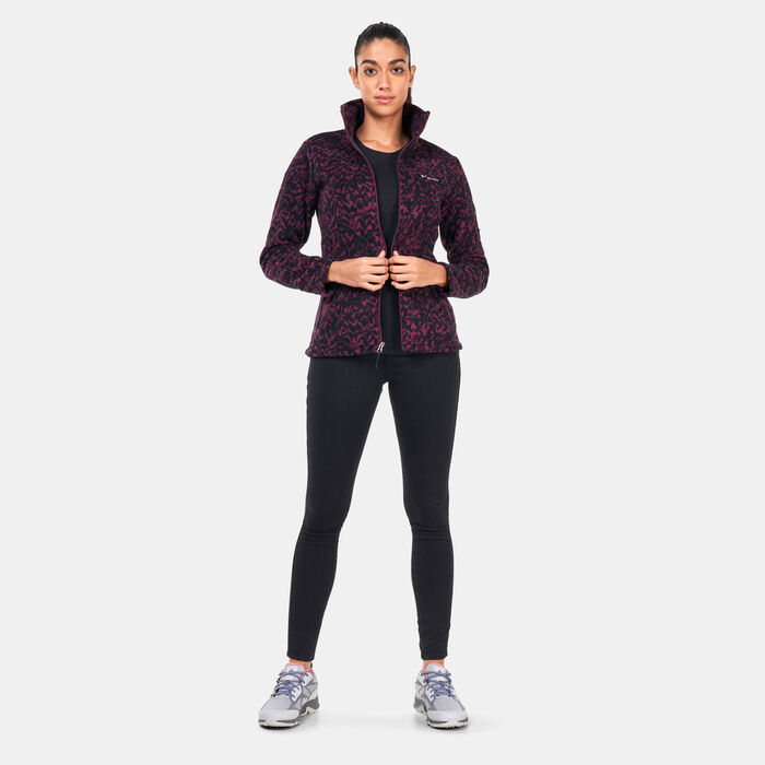 Columbia Women's Fast Trek Printed Fleece Jacket Red Columbia Women's Fast Trek Printed Fleece Jacket Red image number 2