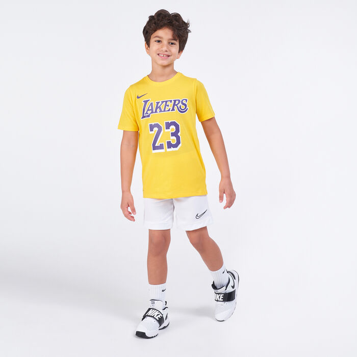 Nike Kids' NBA Los Angeles Lakers LeBron T-Shirt yellow Nike Kids' NBA Los Angeles Lakers LeBron T-Shirt yellow image number 2
