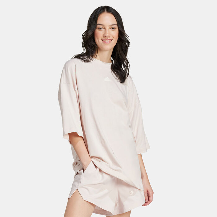 adidas Women's Embroidered T-Shirt Beige image number 0