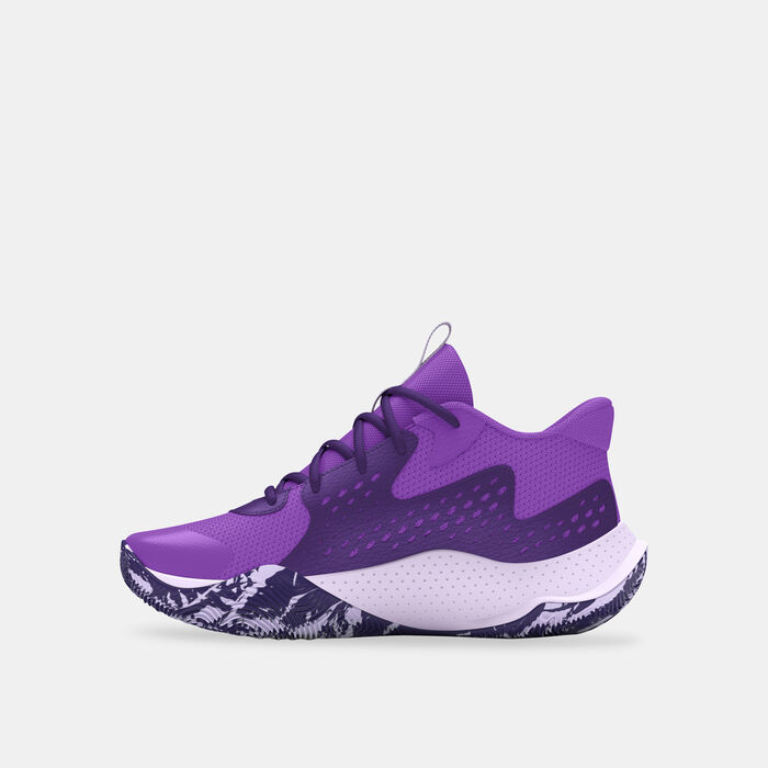 Under Armour Kids' UA Jet 23 Basketball Shoes Purple Under Armour Kids' UA Jet 23 Basketball Shoes Purple image number 2