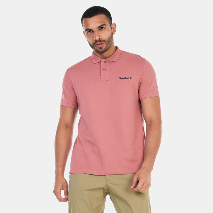 Timberland Men's Small Logo Polo Shirt Brown image number 0