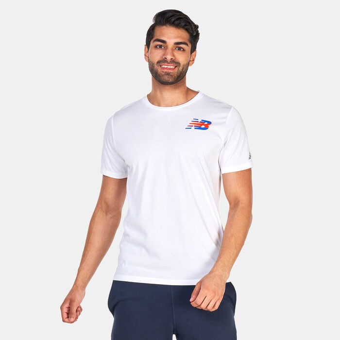 New Balance Men's Heathertech Graphic T-Shirt Grey New Balance Men's Heathertech Graphic T-Shirt Grey image number 0