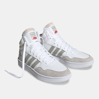 adidas Men's Hoops 3.0 Classic Vintage Mid Shoes White adidas Men's Hoops 3.0 Classic Vintage Mid Shoes White