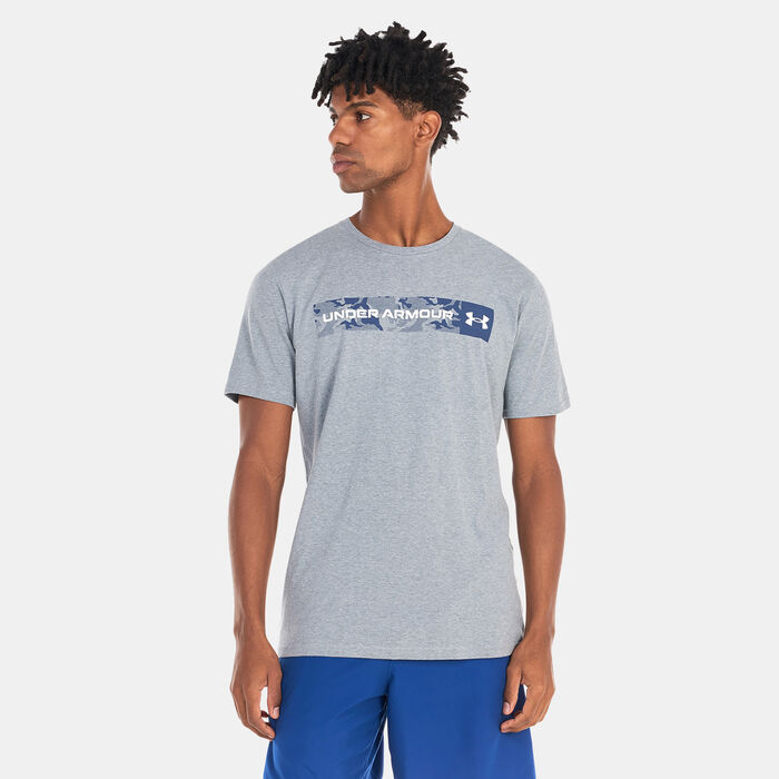 Under Armour Men's UA Camo Chest Stripe T-Shirt Grey Under Armour Men's UA Camo Chest Stripe T-Shirt Grey image number 0