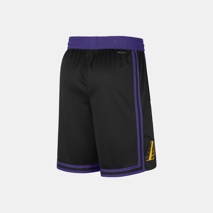 Nike Men's NBA 23/24 Los Angeles Lakers City Edition 20 Swingman Basketball Shorts Black Nike Men's NBA 23/24 Los Angeles Lakers City Edition 20 Swingman Basketball Shorts Black image number 1