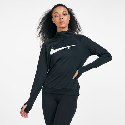 Nike Women's Swoosh Run Midlayer Top Black