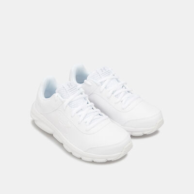 Under Armour Kids' Assert 8 Uniform Synthetic Running Shoe (Older Kids) White