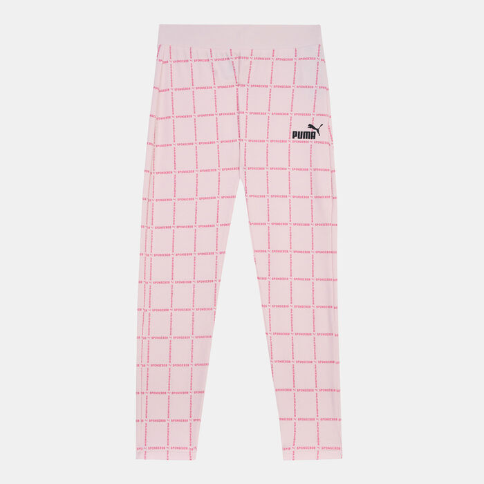 PUMA Kids' x Spongebob Printed Leggings (Older Kids) Pink PUMA Kids' x Spongebob Printed Leggings (Older Kids) Pink image number 0