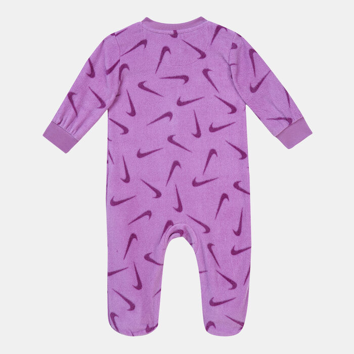 Nike Kids' Microfleece Footed Coverall (Baby and Toddler) Pink image number 1