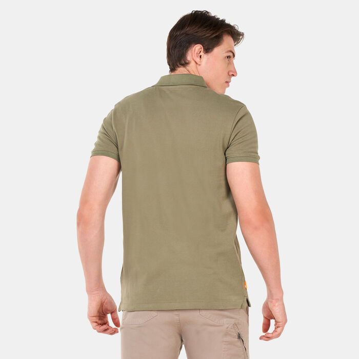 Timberland Men's Millers River Pique Polo Shirt Beige Timberland Men's Millers River Pique Polo Shirt Beige image number 1