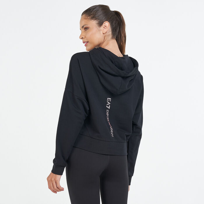 EA7 Emporio Armani Women's Brand Sweatshirt Black EA7 Emporio Armani Women's Brand Sweatshirt Black image number 1