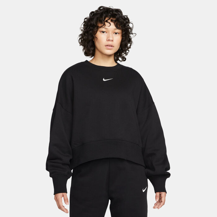 Nike Women's Sportswear Phoenix Fleece Sweatshirt Black Nike Women's Sportswear Phoenix Fleece Sweatshirt Black image number 0