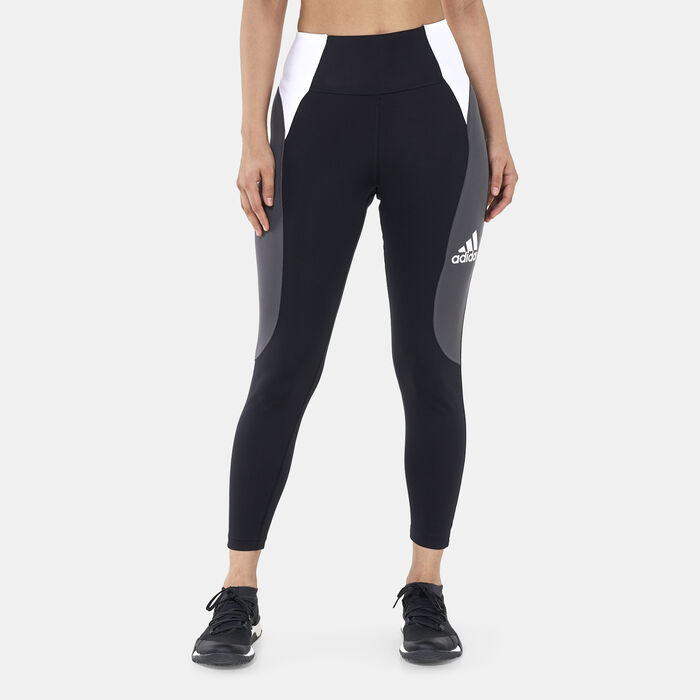 adidas Women's Designed to Move Colorblock 7/8 Leggings Black adidas Women's Designed to Move Colorblock 7/8 Leggings Black image number 0