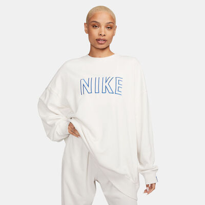 Nike Women's Oversized French Terry Sweatshirt White