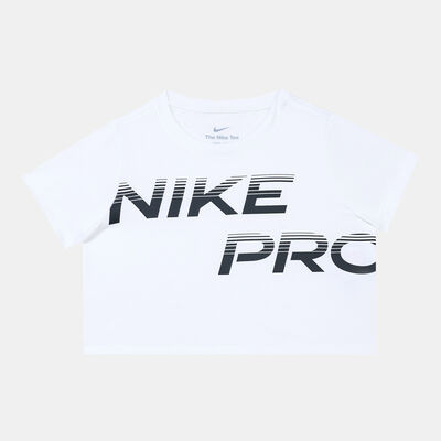 Nike Kids' Dri-FIT Sport Essential+ Cropped Training T-Shirt (Older Kids) White