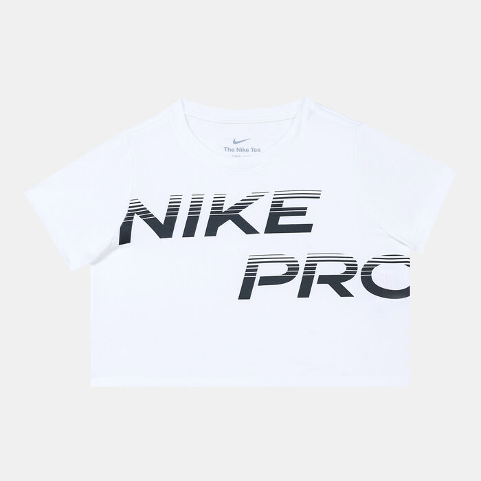 Nike Kids' Dri-FIT Sport Essential+ Cropped Training T-Shirt (Older Kids) White Nike Kids' Dri-FIT Sport Essential+ Cropped Training T-Shirt (Older Kids) White image number 0