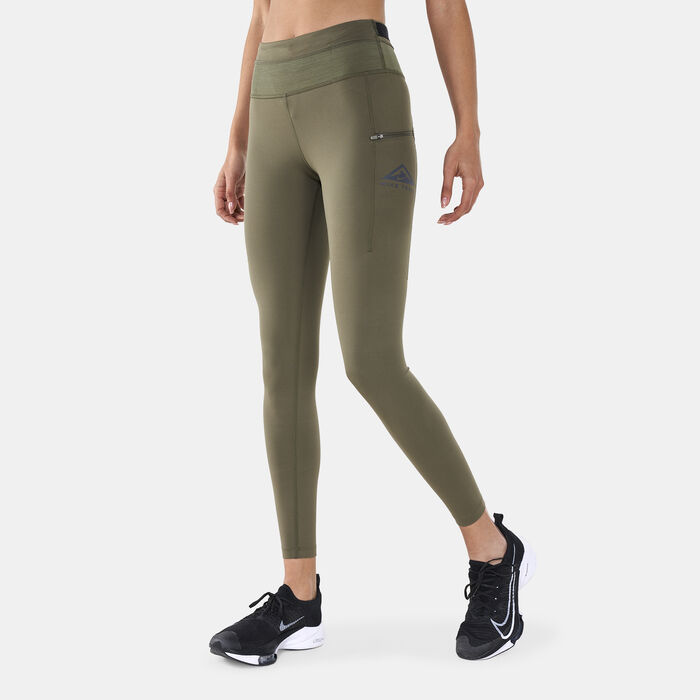 Nike Women's Epic Luxe Trail Leggings Brown image number 0