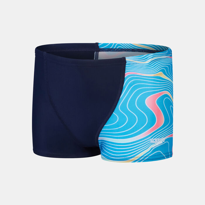 Speedo Kids' Digital Allover V-cut Swimming Jammers Blue image number 0