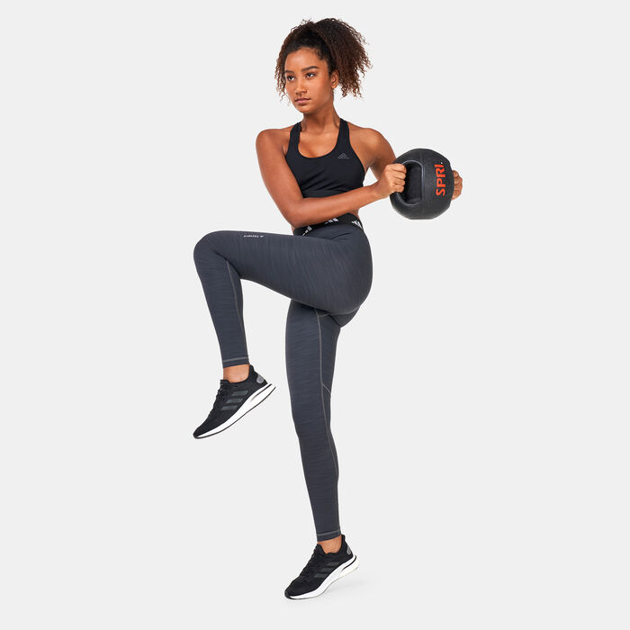 adidas Women's TechFit 7/8 Leggings Grey image number 2
