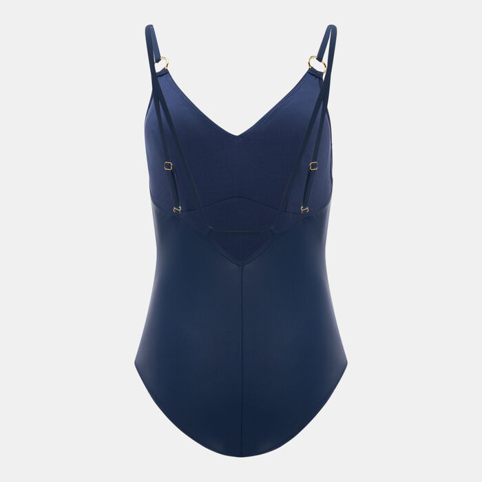 Speedo Women's Shaping Strappy One-Piece Swimsuit Blue Speedo Women's Shaping Strappy One-Piece Swimsuit Blue image number 1