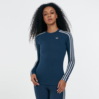 adidas Originals Women's Fakten Long Sleeves T-Shirt White adidas Originals Women's Fakten Long Sleeves T-Shirt White