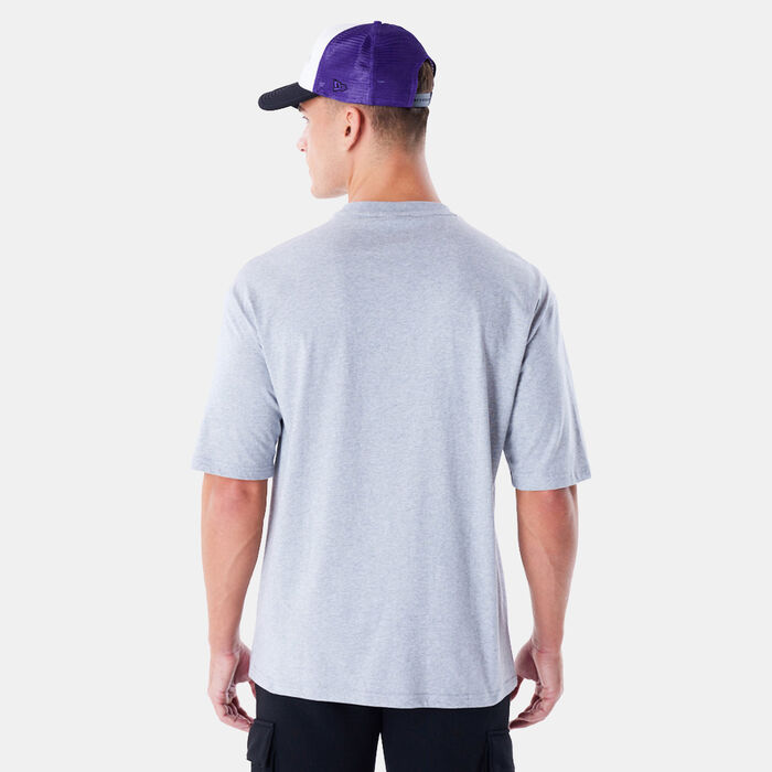 New Era Men's NBA Los Angeles Lakers Script T-Shirt Grey New Era Men's NBA Los Angeles Lakers Script T-Shirt Grey image number 1