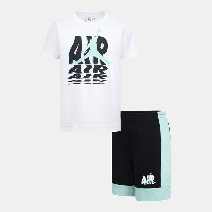 Nike Kids' Air Galaxy T-Shirt and Shorts Set Black Nike Kids' Air Galaxy T-Shirt and Shorts Set Black image number 0