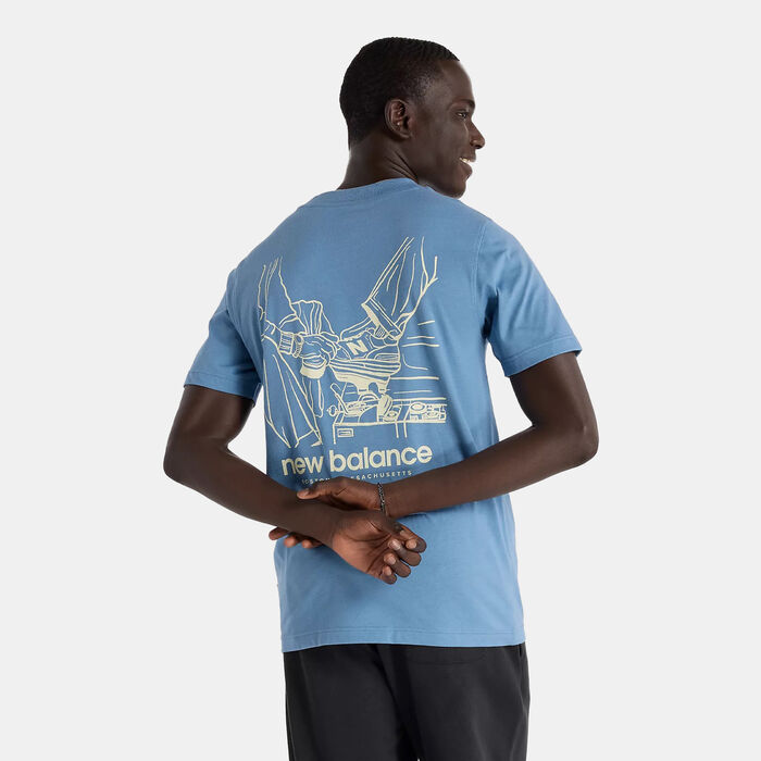 New Balance Men's Shine T-Shirt Blue image number 1