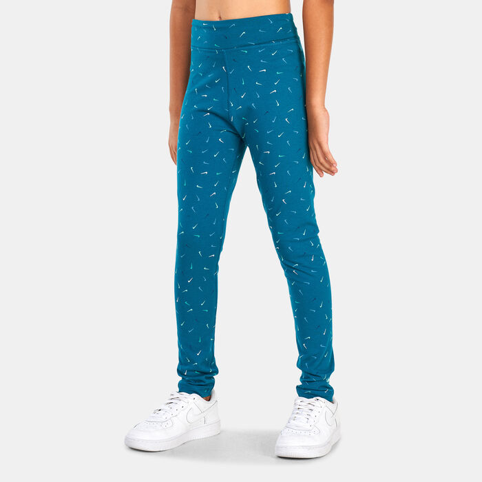 Nike Kids' Sportswear Essential Mid-Rise Leggings (Older Kids) Blue Nike Kids' Sportswear Essential Mid-Rise Leggings (Older Kids) Blue image number 0