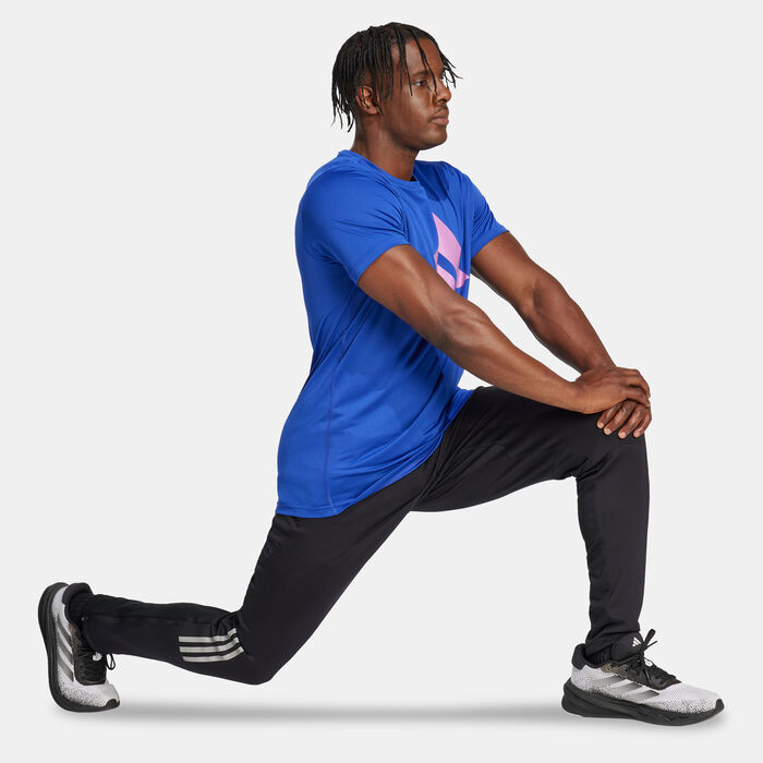 adidas Men's Run It T-Shirt Blue image number 2