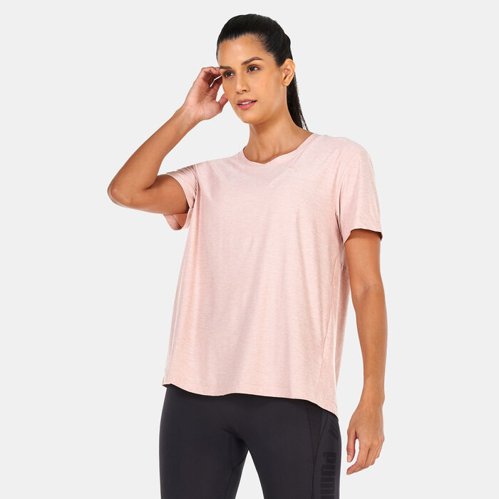 PUMA Women's Studio Trend Training T-Shirt Pink PUMA Women's Studio Trend Training T-Shirt Pink image number 0