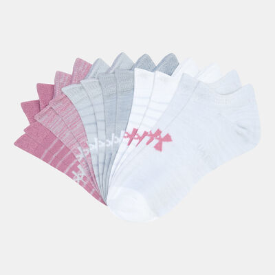 Under Armour UA Essential No Show Socks (6 Pack) Pink