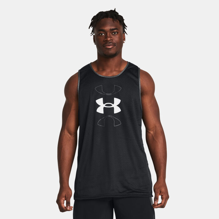 Under Armour Men's Zone Reversible Basketball Top Grey Under Armour Men's Zone Reversible Basketball Top Grey image number 2