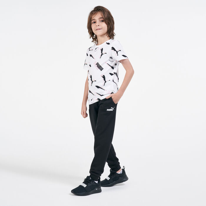 PUMA Kids' Amplified Big Logo Pants Black PUMA Kids' Amplified Big Logo Pants Black image number 2