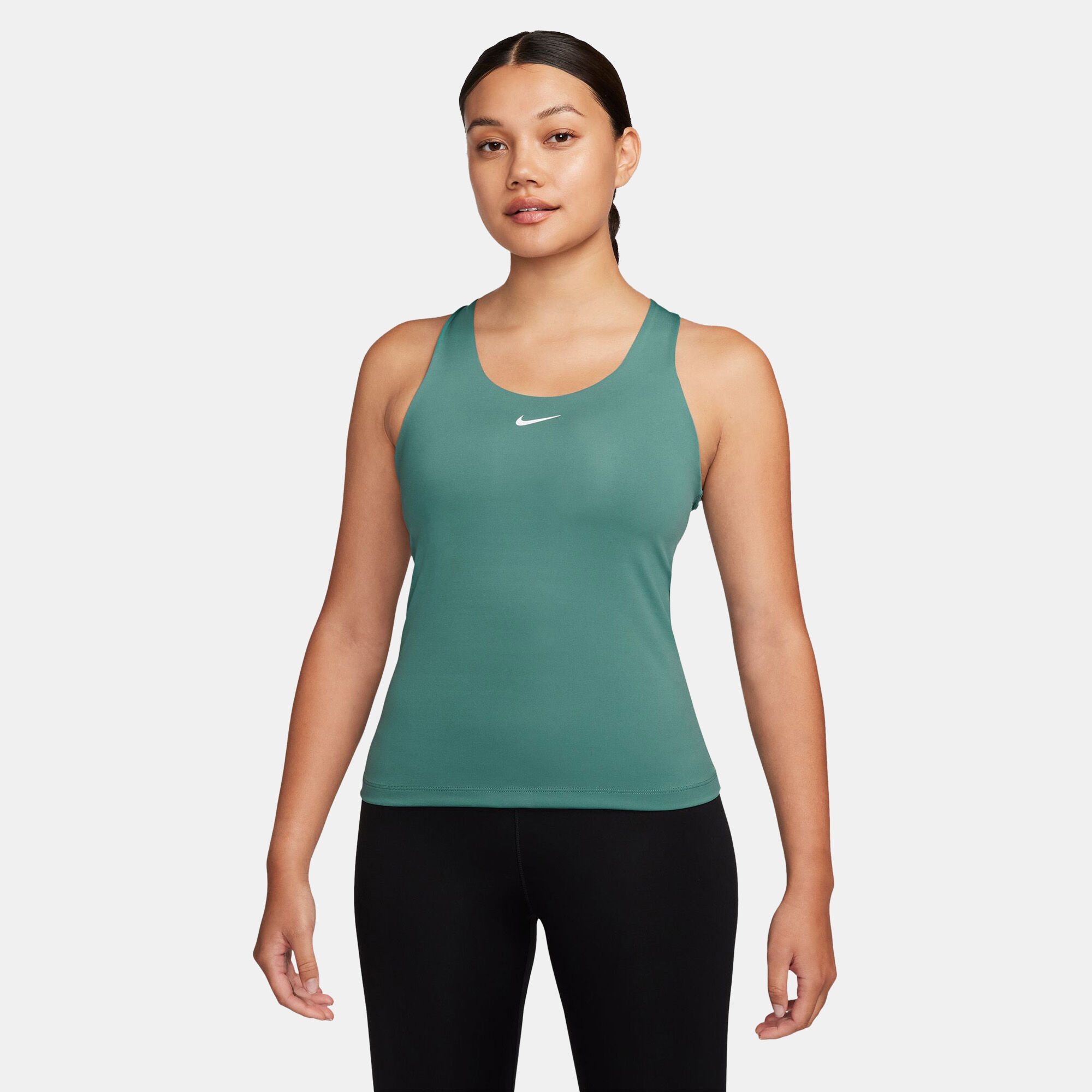 Women s Swoosh Medium support Padded Sports Bra Tank Green Nike in Qatar SSS