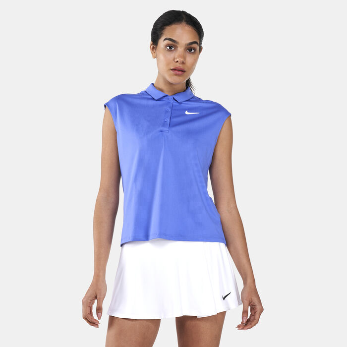 Nike Women's Court Victory Tennis Polo Shirt Purple Nike Women's Court Victory Tennis Polo Shirt Purple image number 0