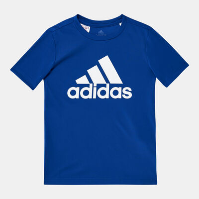 adidas Kids' Designed To Move Big Logo T-Shirt Blue