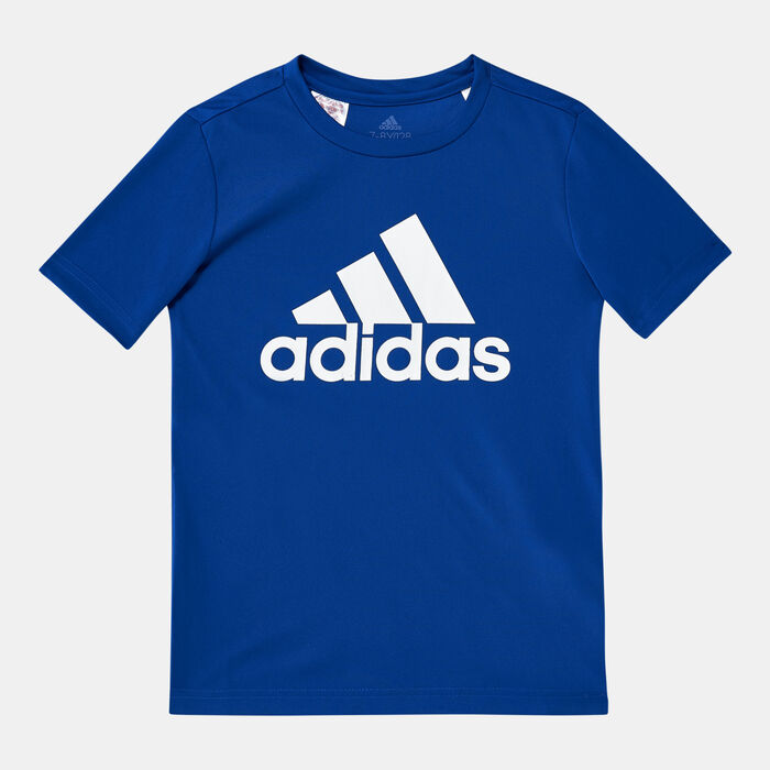 adidas Kids' Designed To Move Big Logo T-Shirt Blue adidas Kids' Designed To Move Big Logo T-Shirt Blue image number 0