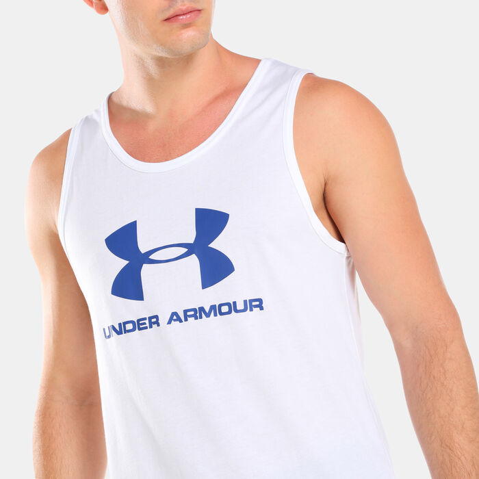 Under Armour Men's Sportstyle Logo Tank Top White Under Armour Men's Sportstyle Logo Tank Top White image number 3