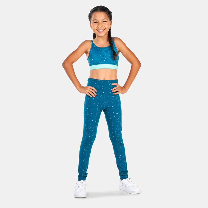 Nike Kids' One Logo Print Sports Bra Blue Nike Kids' One Logo Print Sports Bra Blue image number 2