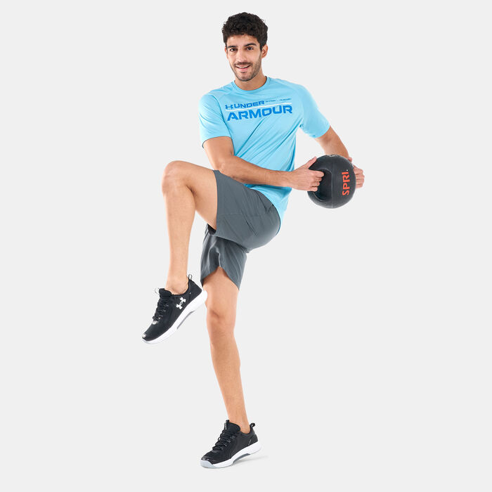Under Armour Men's UA Tech 2.0 Wordmark T-Shirt Blue Under Armour Men's UA Tech 2.0 Wordmark T-Shirt Blue image number 2