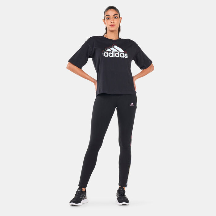 adidas Women's Essentials Cropped T-Shirt Black image number 2