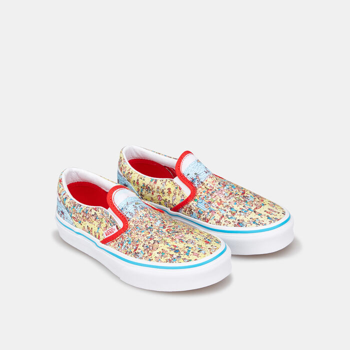 Vans Kids' X Where's Waldo Classic Slip-on Shoe yellow image number 1