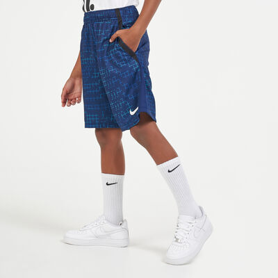 Nike Kids' Dri-FIT Printed Training Shorts Blue