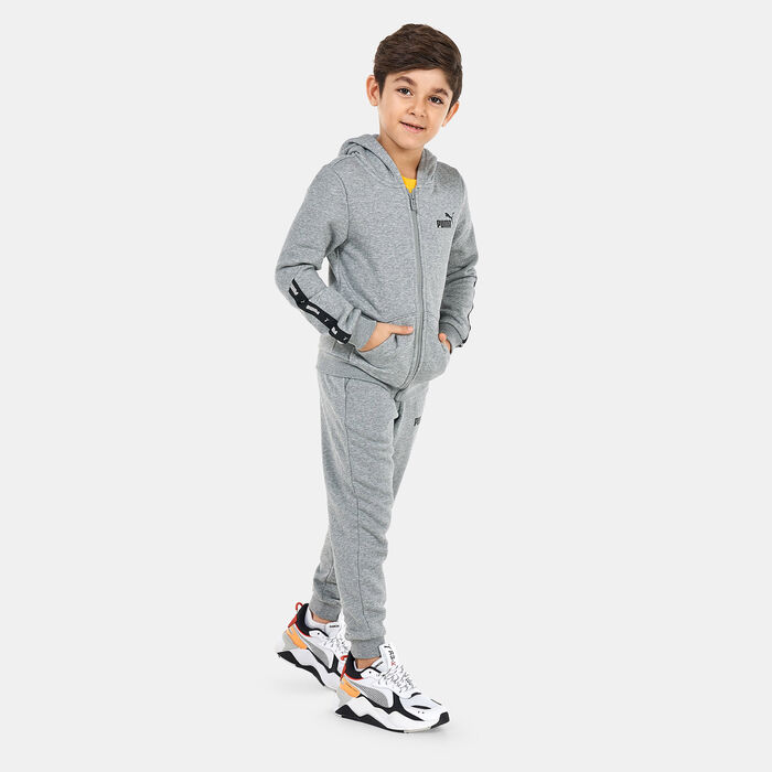 PUMA Kids' Essentials Tape Full-Zip Hoodie Grey PUMA Kids' Essentials Tape Full-Zip Hoodie Grey image number 2