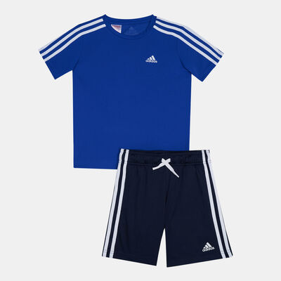 adidas Kids' Designed 2 Move T-Shirt and Shorts Set Blue